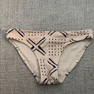 Aerie Black and Cream Bikini Bottom